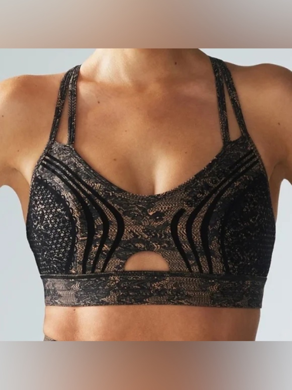 Savage X Fenty Black & Nude Lace look bra size Medium